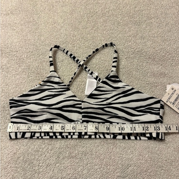 Treasure & Bond Girl’s Reversible Zebra Patchwork Bikini Top - Picture 3 of 12
